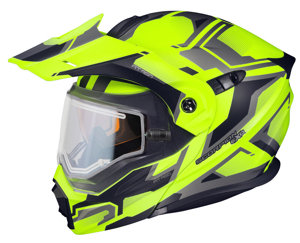 scorpion exo adventure helmet Scorpion EXO-AT950 Ellwood Electric Helmet Hi-Vis Md
