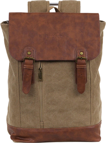 Canvas & Leather Backpack B712