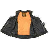 Lightweight Lace to Lace Lower Zip Expansion Motorcycle Rider Vest