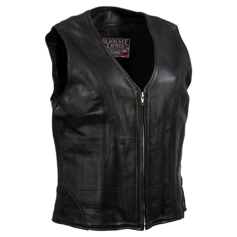 Women's Speed Queen' Leather Vest Made in USA MLVSL5003