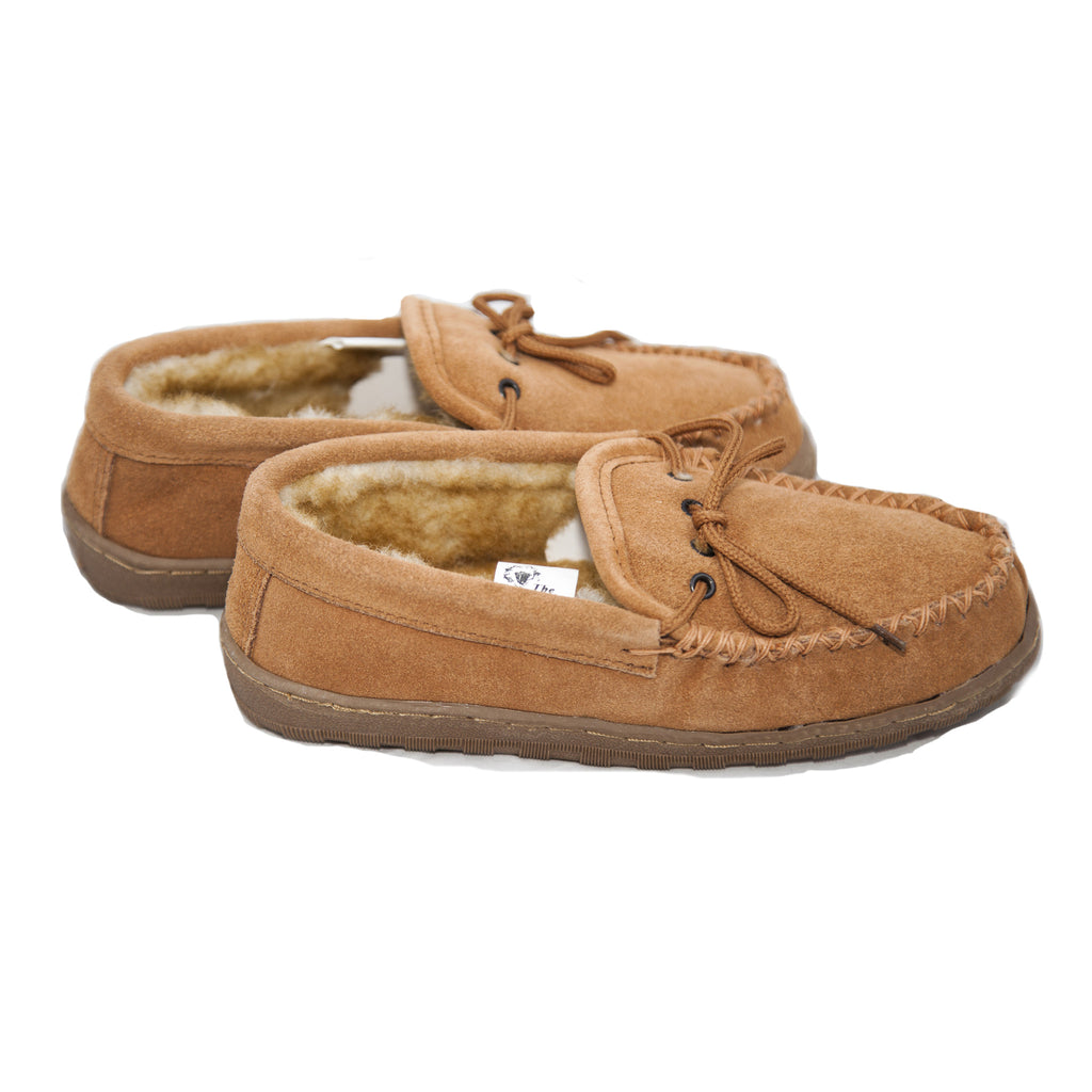 Bootie Slippers Men's Chaps Genuine Suede Moccasin Slippers