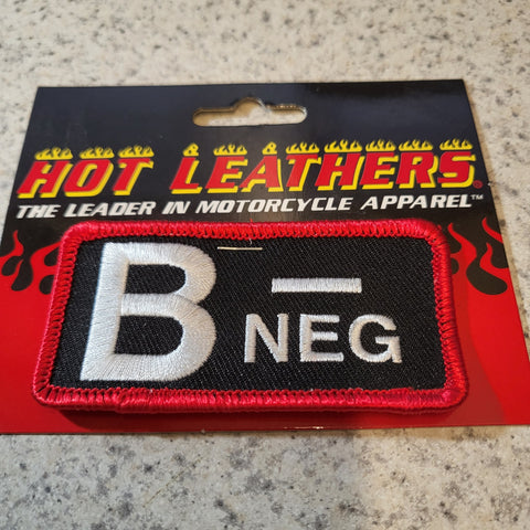 B Negative Patch   3" X 2"