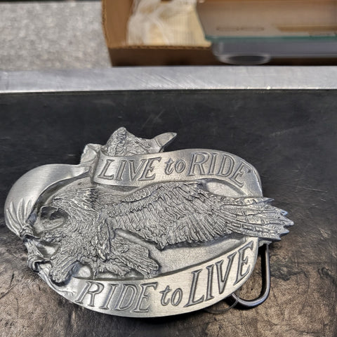 Alaska Life Belt Buckle-LIVE TO RIDE