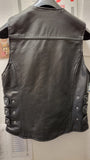 Plains Leather Vest Ladies-BLK