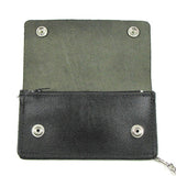 6" Biker Wallet US Grey Flag