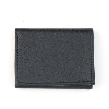 Fine Tri-Fold Wallet- Black