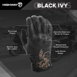 Highway 21 Womens Black Ivy Glove