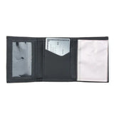 Fine Tri-Fold Wallet- Black