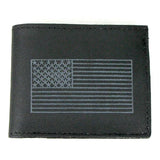 Embossed Slim Billfold - US Flag Grey