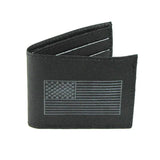 Embossed Slim Billfold - US Flag Grey
