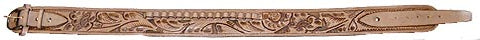 Straight Cartridge Belt SL359 Tooled Leather