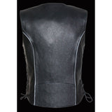 W Side Lace Vest w/ Reflective Piping