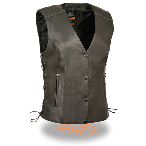 Women's Side Lace Vest w/ Reflective Piping MLL4500