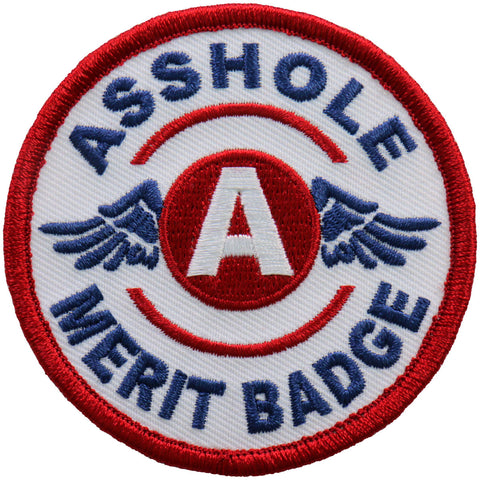 ASSHOLE MERIT BADGE -3" X 3"