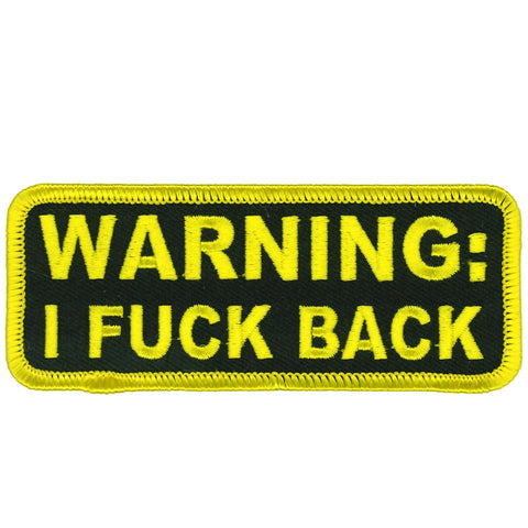 Warning: 4" X 2"