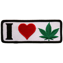 I HEART WEED-4" X 2"