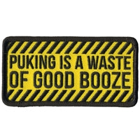 PUKING IS A WASTE-4" X 2"