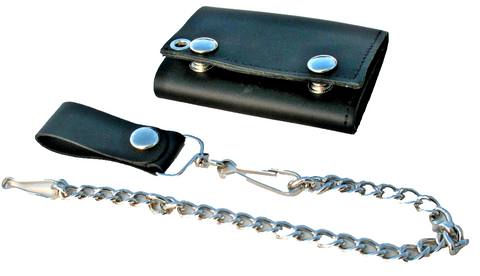 Tri-Fold Wallet W/Chain