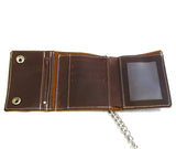 PREMIUM LARGE TRI-FOLD WALLET W/ CHAIN