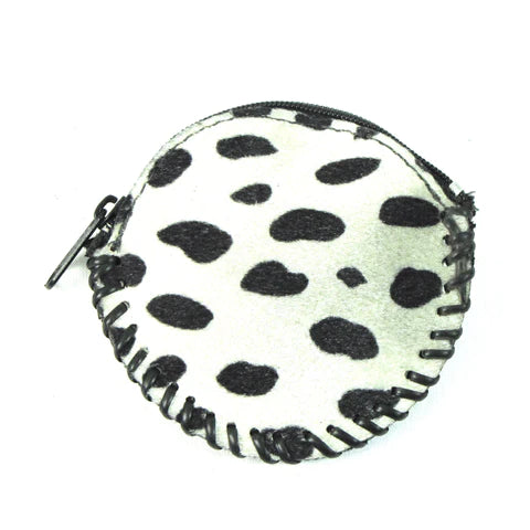 2'' Laced Animal Print Coin Purse-Dalmation