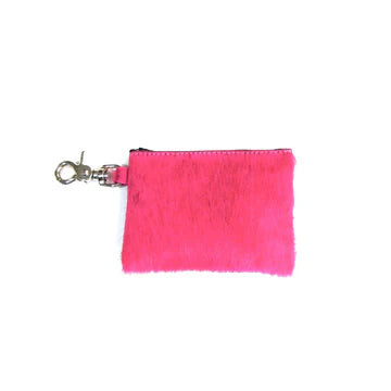 Calf Hair Coin Purse- Pink