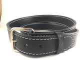 Ghosttown Leather Belt White Stitching