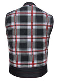 Men's Leather Club Vest Flannel Liner 6664
