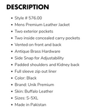 Unik Buffalo Leather Jacket 576.00