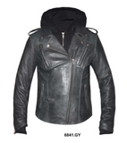 3 in 1 Lambskin Derringer Motorcycle Jacket 6841