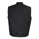 Men’s Black Waxy Coated Denim Club Style Vest