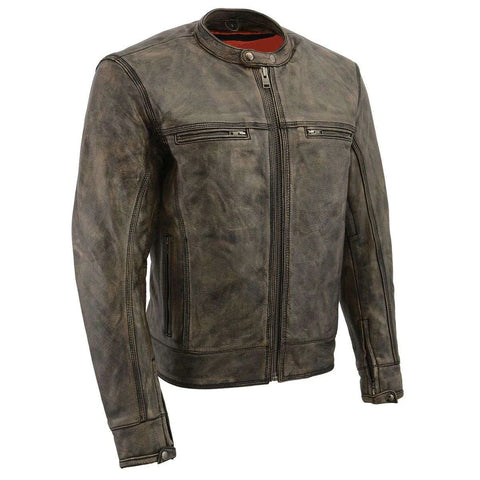 Men's Distressted Scooter Jacket MLM1550
