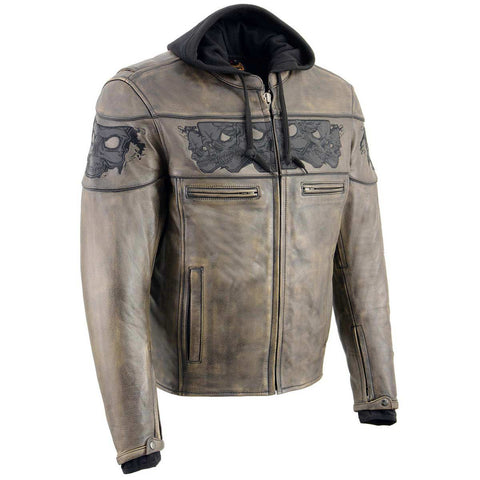 Mens Distressed Skull Jacket MLM1561