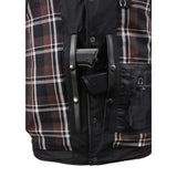 Men's Gambler Snap Front Vintage Crazy Horse Brown MC Leather Vest MLM3518