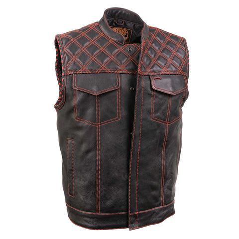 Men's Paisley Red Braid Vest MLM3526