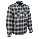 Plaid Mechanic Long Sleeve Flannel Biker Shirt MPM1638
