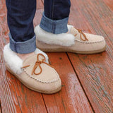 Men's Sheepskin Hardsole Moccasin Slipper