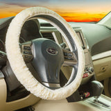 Sheepskin steering wheel cover