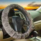 Sheepskin steering wheel cover