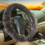 Sheepskin steering wheel cover