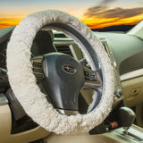 Sheepskin steering wheel cover