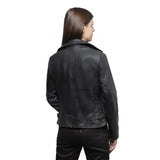 Joelene Asymmetrical Zipper Leather Jacket JML1408