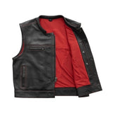 LOWRIDER MEN'S MOTORCYCLE PERFORATED LEATHER VEST