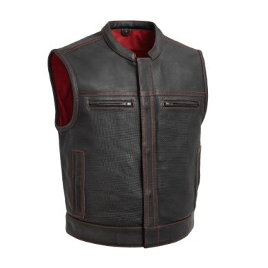 LOWRIDER MEN'S MOTORCYCLE PERFORATED LEATHER VEST