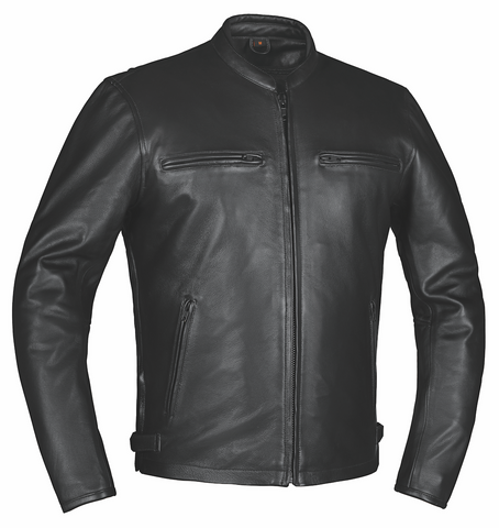 Men's Black Iron Leather Jacket 6918