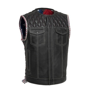 Captain Men's Motorcycle Vest Perforated