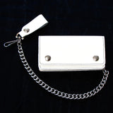 6" Biker Wallet-White