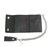 4" Oil Tanned Bi-Fold Chain Wallet