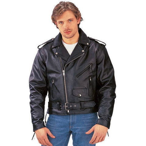 Men's Basic Leather Motorcycle Jacket 12.00
