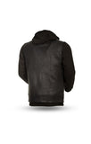 Kent - Men's Motorcycle Leather Vest with Sweatshirt